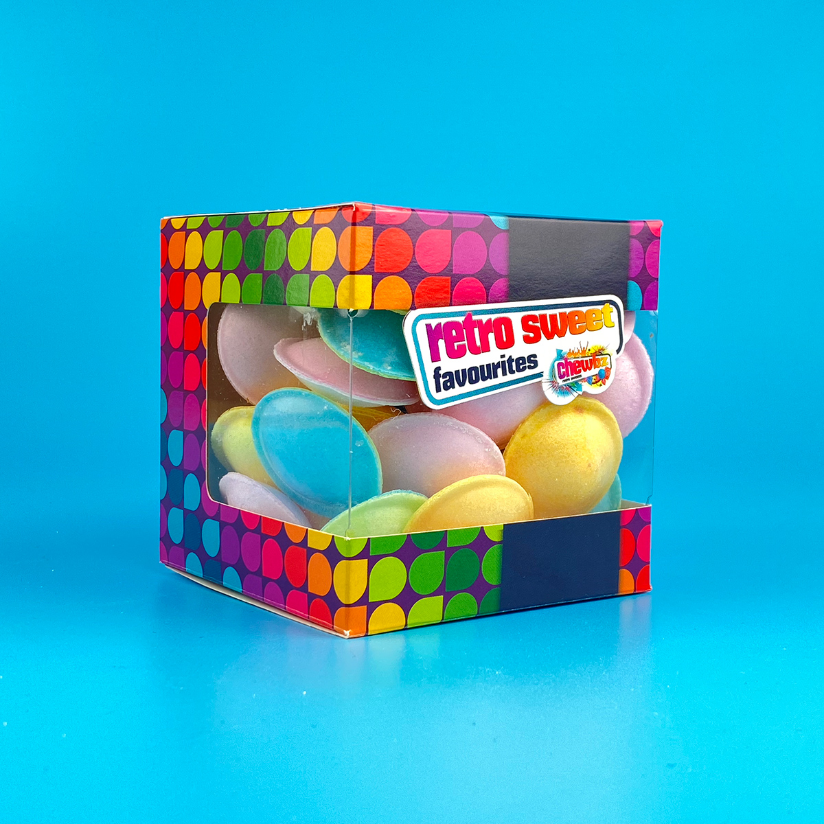 Flying Saucers Gift Cube Retro Sweets